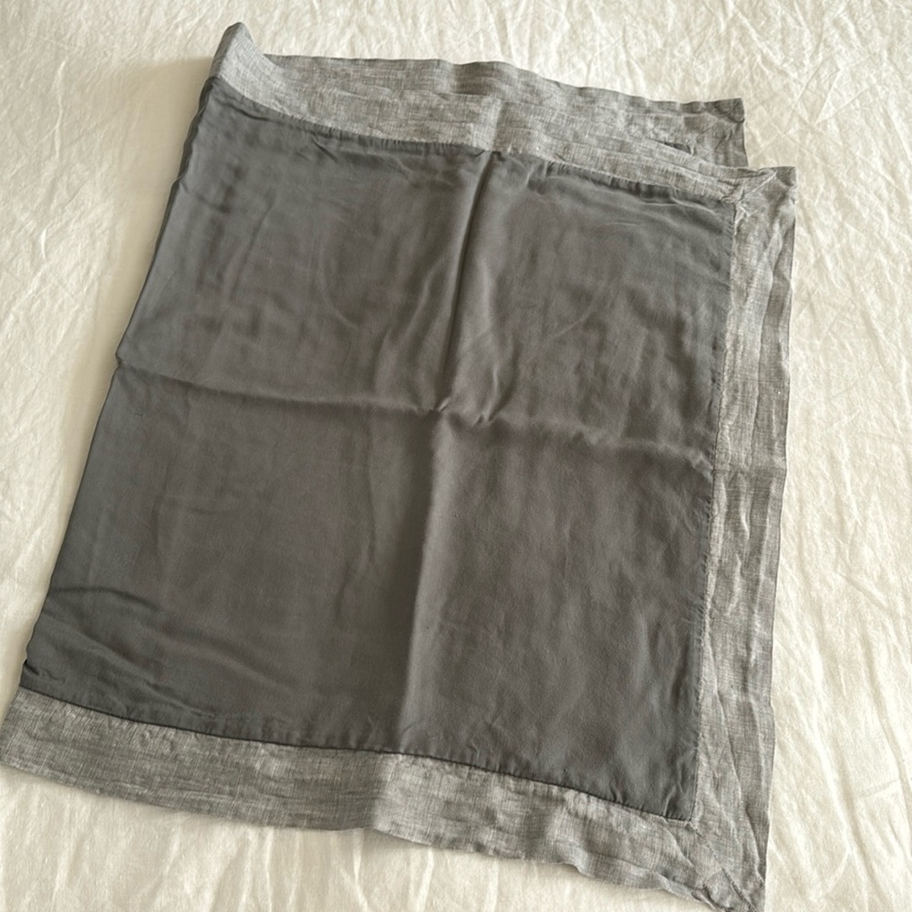 Pottery Barn King sham linen trim
